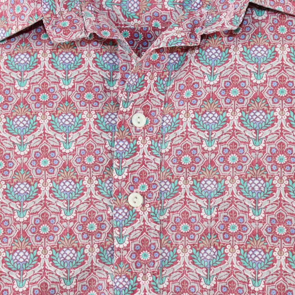 Vintage Rai Nani Lrg Pullover Mid Century Modern Hawaiian Floral Shirt Made USA - Picture 5 of 9